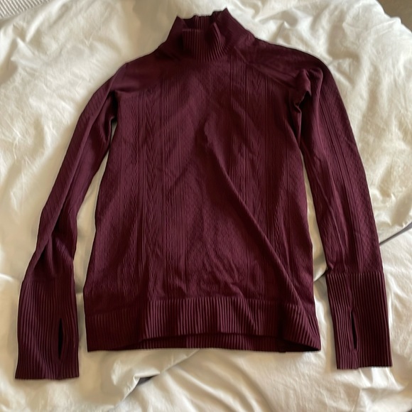 Lululemon burgundy high neck top - Picture 1 of 3